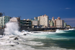 Anthony was enchanted by the rugged Cuban coastline